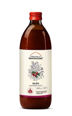 Głóg sok 100% 500ml Produkty Bonifraterskie