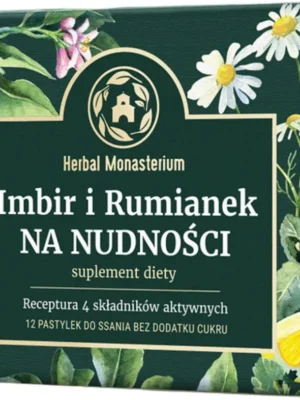 Imbir i rumianek na nudności 12 pastyl. Herbal Monasterium