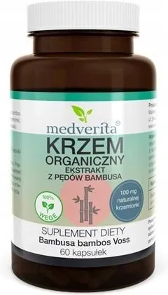 Krzem organiczny z bambusa 100mg 60kap. Medverita