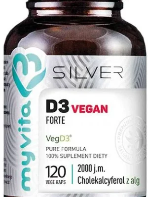 Witamina D3 forte vegan 2000 IU silver pure 100% 120kap. MyVita