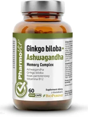 Ginkgo biloba+Ashwagandha memory complex 60kap. Pharmovit