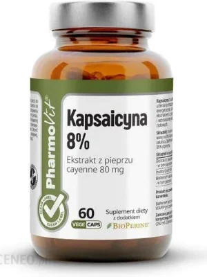 Kapsaicyna 8% ekstrakt z pieprzu cayenne 80mg 60 kap Pharmovit