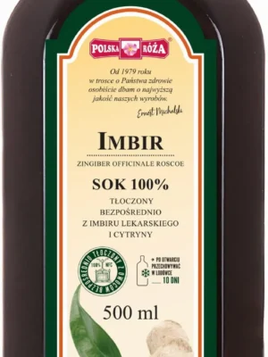 Imbir z cytryną sok 100% 500ml Polska Róża