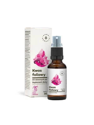 Kwas foliowy (witamina B9) aerozol 30ml Aura Herbals