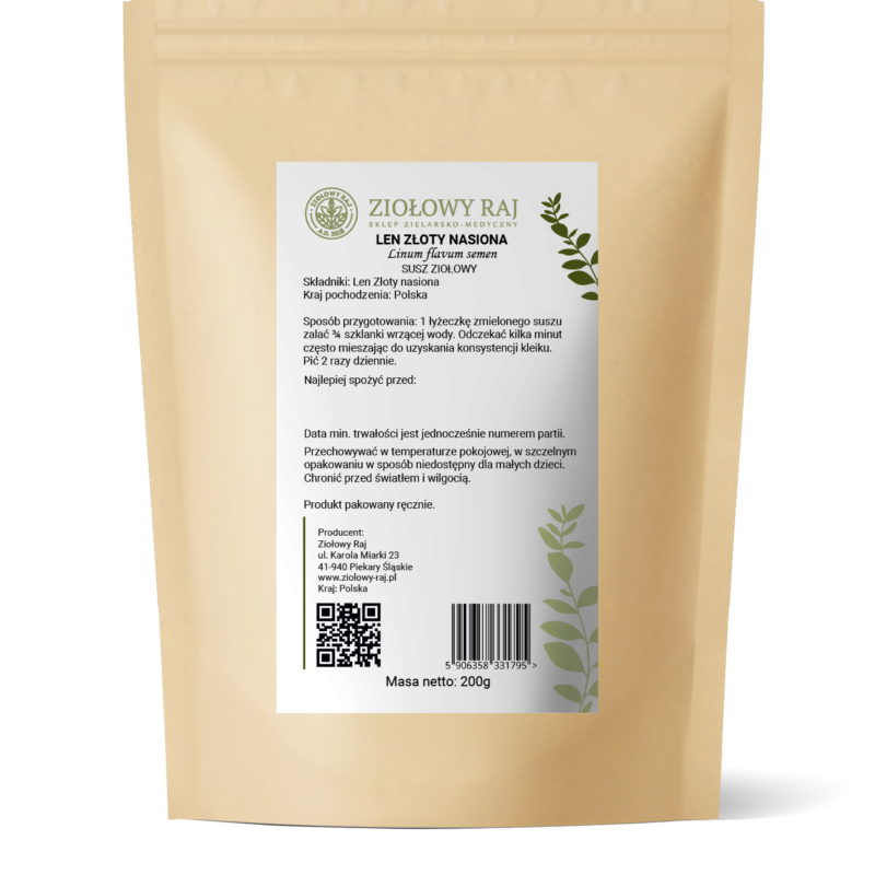 Len złoty nasiona 200g Ziołowy Raj