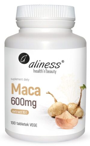 maca-szerszy-net.jpg Maca ekstrakt 10:1 600mg 100 tab. Vege Aliness