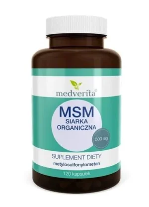 MSM (siarka organiczna) 500mg 120kap. Medverita