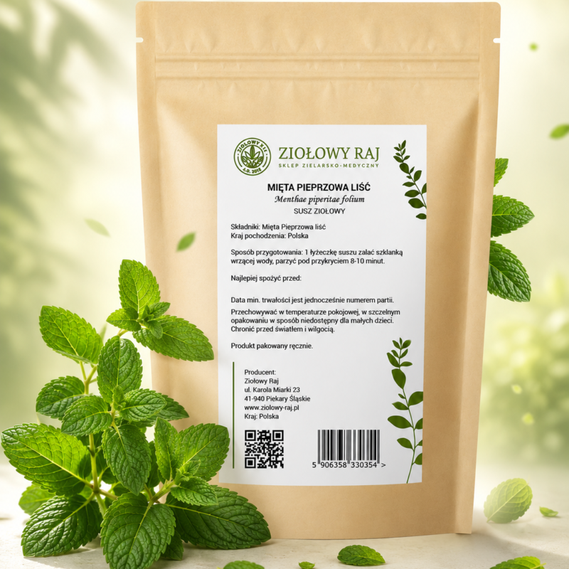 Mięta Pieprzowa liść 50g Ziołowy Raj