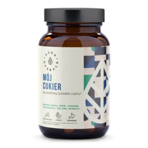 moj-cukier-prawidlowy-poziom-cukru-w-kapsulkach-60szt-49g.webp Mój Cukier - prawidłowy poziom cukru 60 kap. Aura Herbals