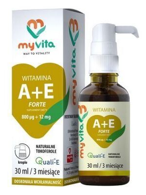 Witamina A+E (800 mcg +12 mg) forte krople 30ml MyVita