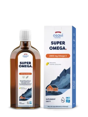 Super Omega, 2900 mg Omega 3, naturalny aromat cytrynowy 250 ml Osavi
