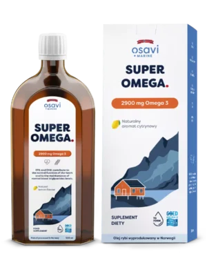 Super Omega, 2900 mg Omega 3, naturalny aromat cytrynowy 500 ml Osavi