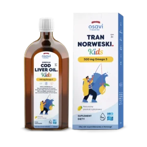 nlx060500pl_norwegian_cod_liver_oil_kids_500mg_omega_lemon_flavour_500ml__nb_f_.webp Tran norweski Kids, 500 mg Omega 3, naturalny aromat cytrynowy 500 ml Osavi