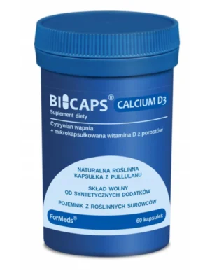 Bicaps Calcium D3 (cytrynian wapnia+ D3 2000IU) 60kap. Formeds
