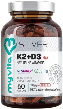 p-myvita-silver-naturalna-witamina-k2-100mcg-d3-forte-4000j-m-60-kaps.webp Witamina K2+ D3 max (100 mcg + 4000IU) silver pure 100% 60kap. MyVita