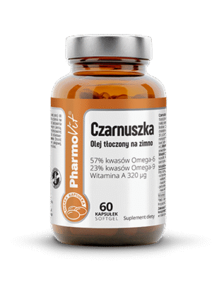 Czarnuszka olej tłoczony na zimno 500mg 60kap. Pharmovit