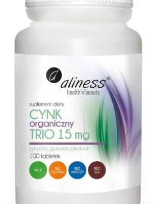 Cynk organiczny TRIO 15 mg 100 tabs. Aliness