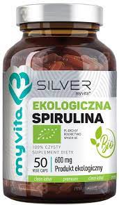 Spirulina BIO 600 mg silver pure 100% 50kap. MyVita