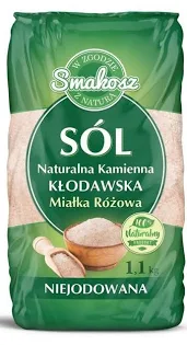 Sól kłodawska miałka 1,1kg niejodowana  Smakosz