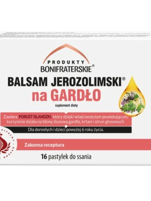 Balsam jerozolimski na gardło 16 past. do ssania Produkty Bonifraterskie