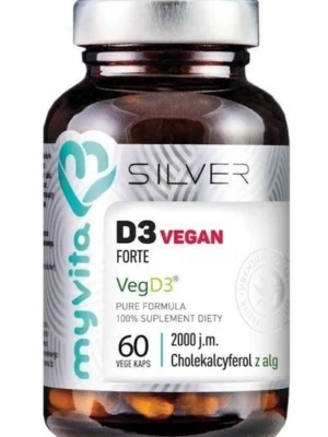Witamina D3 forte vegan 2000 IU silver pure 100% 60kap. MyVita