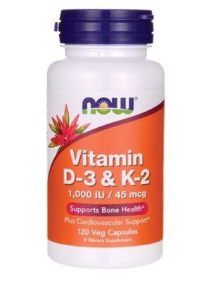 Witamina D3 1000IU + K2 45mcg 120kap. NOW