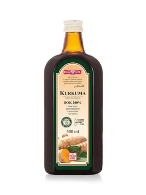 Kurkuma z cytryną sok 100% 500ml Polska Róża