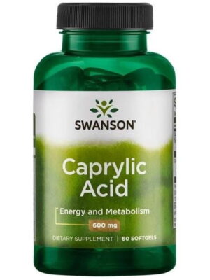 Kwas kaprylowy 600mg 60kap. Swanson