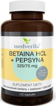 Betaina HCL+Pepsyna 60kap Medverita