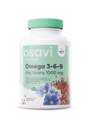 Omega 3-6-9 Olej lniany 1000 mg 120 kap. Osavi