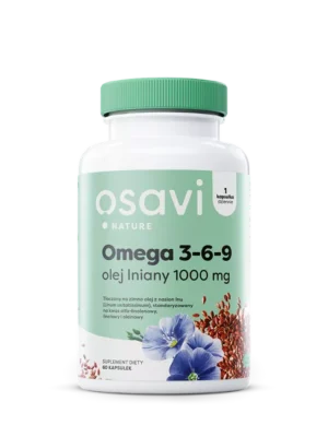 Omega 3-6-9 Olej lniany 1000 mg 60 kap. Osavi