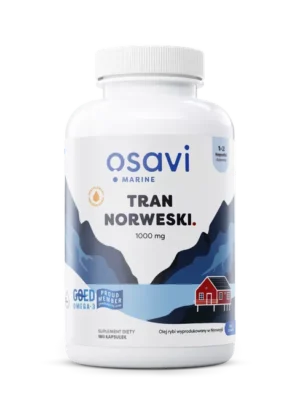 Tran Norweski 1000 mg 120 kap. smak cytrynowy Osavi