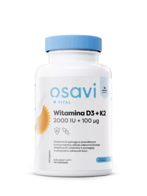 Witamina D3 + K2, 2000 IU + 100 μg 120 kap. Osavi