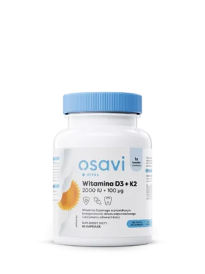 Witamina D3 + K2, 2000 IU + 100 μg 60 kap. Osavi