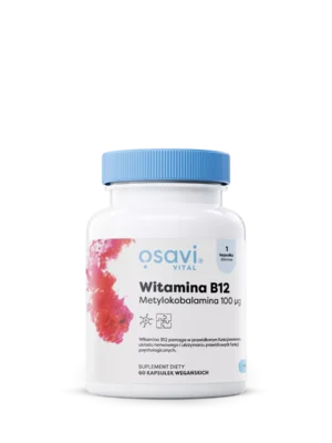 Witamina B12, metylokobalamina, 100 μg 60 kap. Osavi