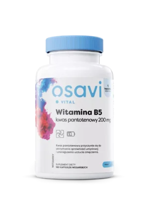 Witamina B5, kwas pantotenowy, 200 mg 180 kap. Osavi