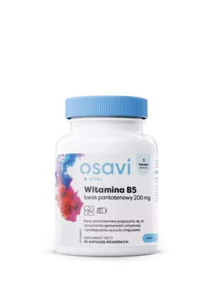 Witamina B5, kwas pantotenowy, 200 mg 90 kap. Osavi