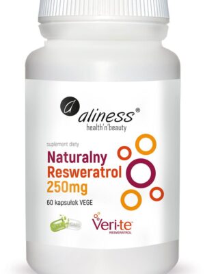 Naturalny Resweratrol Veri-Te 250mg 60 kaps. Vege Aliness