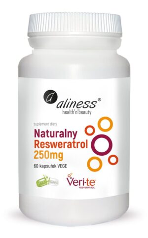 resweratrol.jpg Naturalny Resweratrol Veri-Te 250mg 60 kaps. Vege Aliness