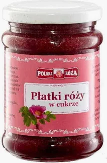 Płatki róży w cukrze 320g Polska Róża