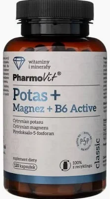 Potas + magnez + b6 active 120kap Pharmovit