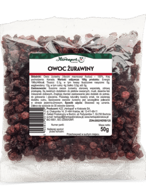 Żurawina owoc suszony 50g Herbapol