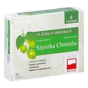 szyszka-chmielu-tabletki-30-pzn-08304566.jpg Szyszka chmielu 30tab. Colfarm