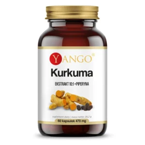 Kurkuma ekstrakt 10:1+ piperyna 470mg 60 kap Yango