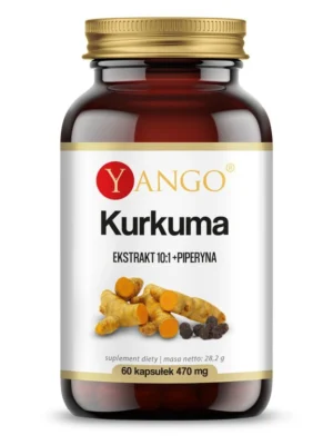 Kurkuma ekstrakt 10:1+ piperyna 470mg 60 kap Yango