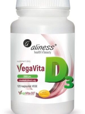 Naturalna witamina D3 z alg VEGAN 2000 j.m. 120 kaps. Vege Aliness