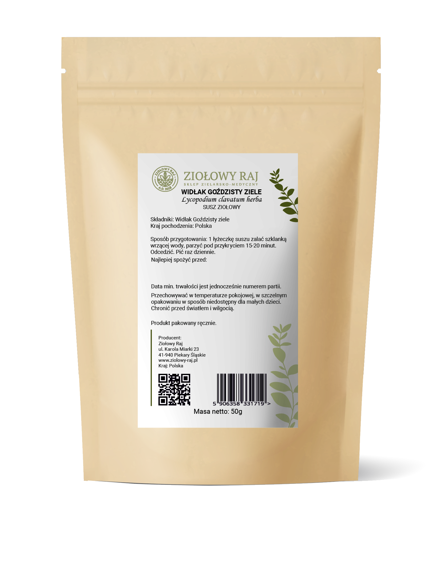 Widłak goździsty — ziele 50 g Ziołowy Raj