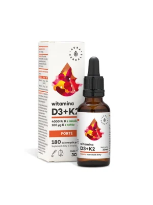 Witamina D3 4000 IU + K2MK7 FORTE krople 30 ml Aura Herbals