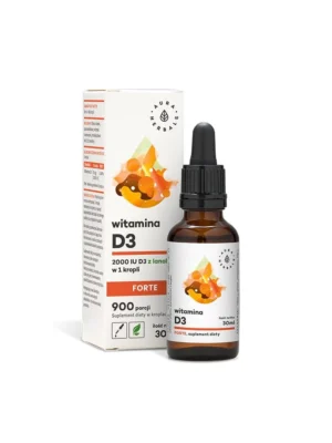 Witamina D3 FORTE (2000IU) krople 30ml Aura Herbals