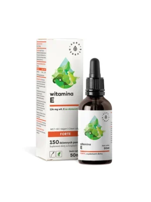 Witamina E FORTE (200IU) MCT-Oil krople 50 ml Aura Herbals